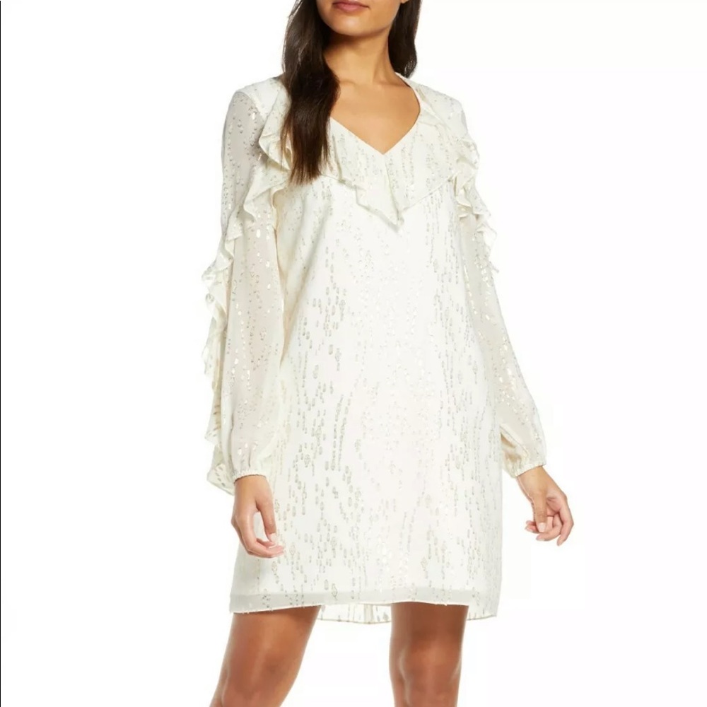 Lilly Pulitzer Belle Metallic Silk Shift Dress